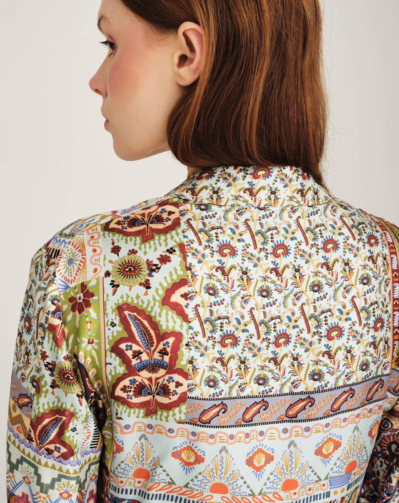 Etro - Ethnic Print Silk Blazer Jacket IT42